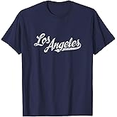 Los Angeles California CA T-Shirt Vintage Sports Script Tee T-Shirt