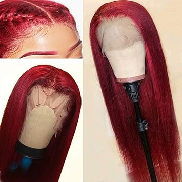 burgundy lace front wig