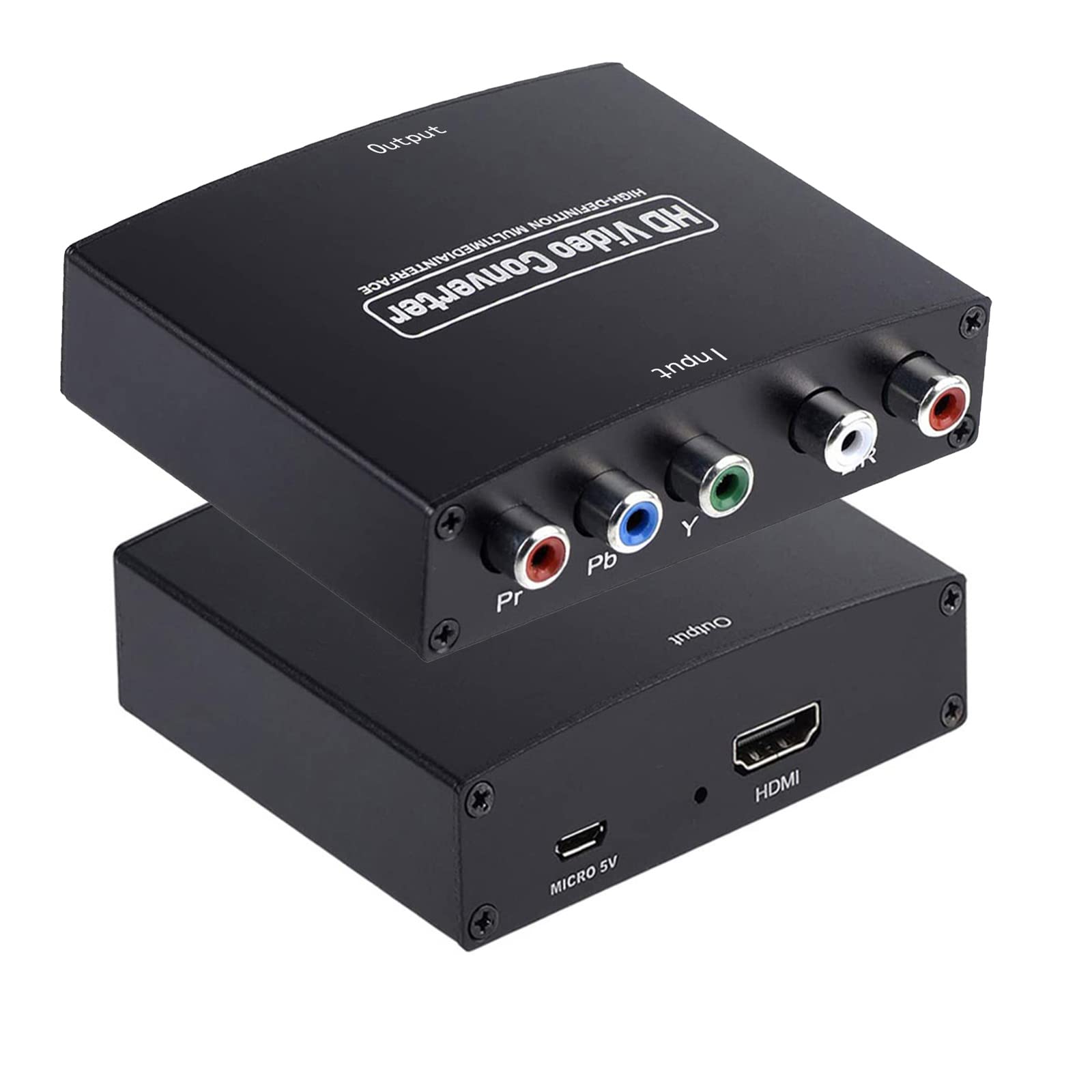 Nicoone YPbPr to HDMI Compatible Converter Component to HDMI Compatible Video Audio Adapter for DVD Game Console to HDTV Monitor