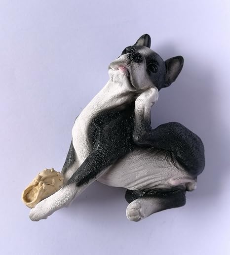 Imanes para nevera de perro Boston Terrier de resina 3D, imán ...