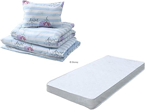 Amazon Co Jp 山善 組布団6点セット アリエル シングル 洗えるカバー ディズニー アリエル 本体 カバー 6点セット Dis 6s Ari マットレス シングル ポケットコイル 厚み17 5cm 圧縮梱包 コイル数465個 体圧分散 ホワイト Spm S ホーム キッチン