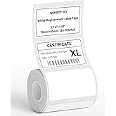 NIIMBOT M3 Thermal Transfer Labels 2.76''×1.57'', Only for M3 Label Maker, Waterproof Oil-Proof, Low and High-Temperature Resistance for Home Office Small Businesses Organization, White