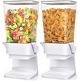 Cereal Dispenser Countertop 2 Pack 5.5 Qt Large Cereal Storage Container | Holder Dispenser for Pantry Dry Food Snack Nut Candy Dispenser Countertop Kitchen Organization Storage for Oatmeal Granola