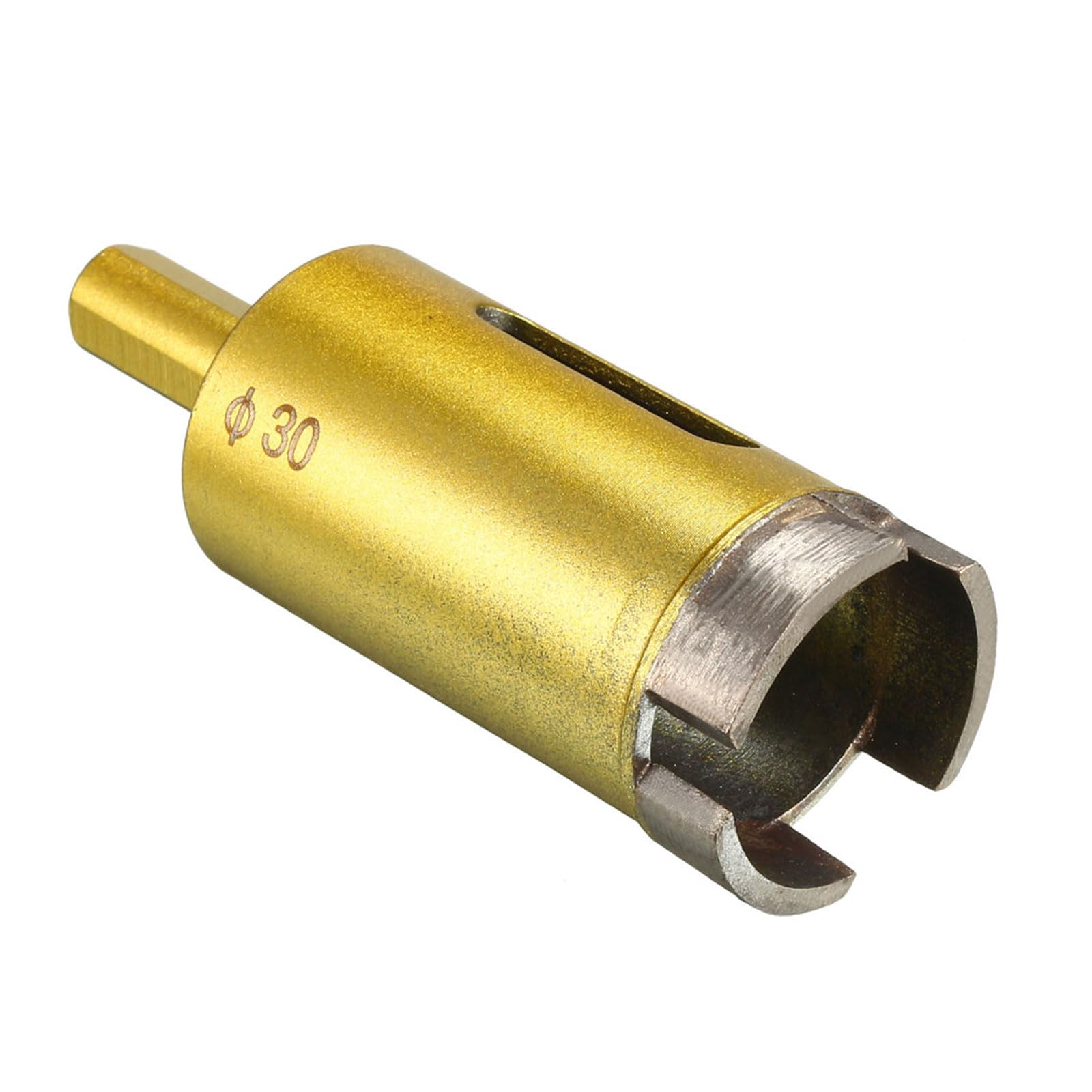 CoCud Diamond Core Drill Bit, 30mm Dia Round Shank, Tiles Stones Marble Concrete Dry/Wet Hole Saws - (Applications: for M10 Angle Grinder), 1-Piece