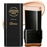 O'CHEAL Concealer Foundation Stick with Brush, Full Coverage Makeup 01# | 2-in-1 Foundation and Concealer Stick for Even skin tone, Contouring, Easy blending and Long-lasting wear