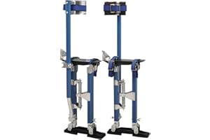 TBAPFS Drywall Stilts 18-30 Inch Height Adjustable Lifts Aluminum Tool for Painting Finishing Pruning Branches Cleaning - Blue (18" - 30")