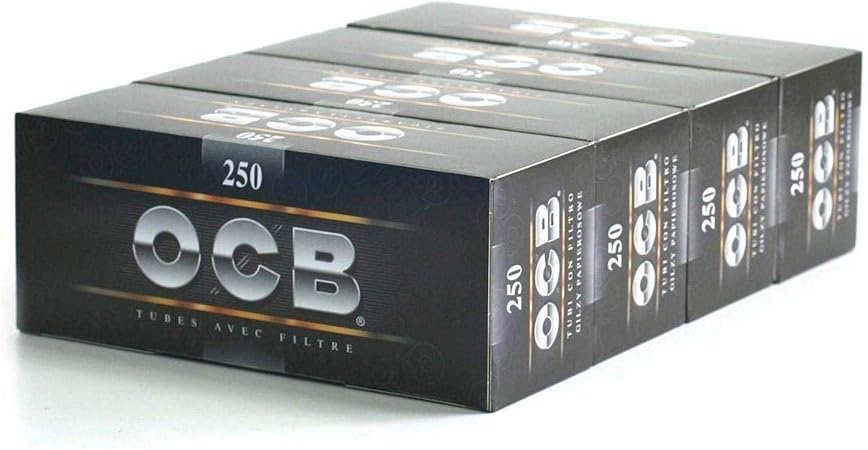 OCB Caja de 250 tubos con filtro para tabaco, 4 unidades: Amazon.es: Hogar