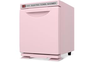 RyJaune Towel Warmer, 5L Professional Hot Towel Warmer, High-Performance Compact Towel Warmer Cabinet Ideal for Home, Salon, Barber.-Pink