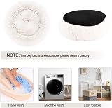 Nepfaivy Calming Donut Bed for Pets 70cm White Non-Slip Washable XL view 4