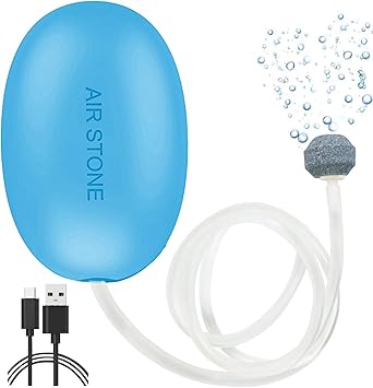 Amazon エアーポンプ 水槽 ポンプ 低騒音 小型エアーポンプ 水槽酸素ポンプ エアポンプ 水槽に酸素提供 釣り 水族館 アクセサリー付き Usb給電式 ブルー Fuwapet エアポンプ 通販