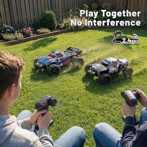Remote Control Car for Adults & from 8 Years Old All Terrain 4x4 1:18 – Monster Truck RC 36 km/h, Remote Control Car Outdoor/Outdoor, Metal Transmission & CVD Gimbals, Splash-Proof, 2 Batteries