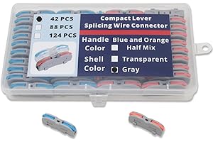 YQSIYU 42 Pcs Quick Connect Electrical Splicing Kit, 1 in 1 Out 28-12 AWG Lever Wire Connectors Lever Operated Splicing Connector