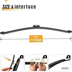 AUTOBOO 15 Inch Rear Windshield Wiper Blade