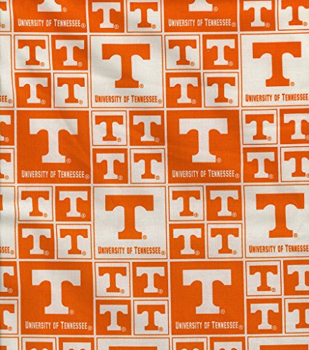 UNIVERSITY OF TENNESSEE VOLUNTEERS COTTON FABRIC-100% COTTON -UNIVERSITY OF TENNESSEE VOLUNTEERS FABRIC SOLD BY THE YARD-UNIVERSITY OF TENNESSEE VOLUNTEERS #20 SYKEL-COLLEGE COTTON FABRIC