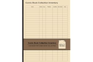 Comic Book Collection Inventory: Log Book For Comic Book Collecting | For Comic Book Collectors | Large