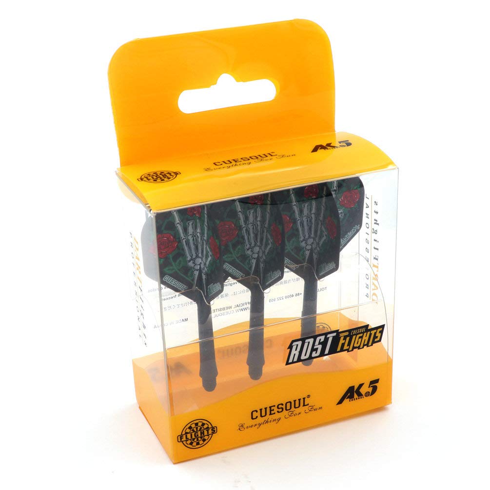 CUESOUL Integrated Dart Shaft and Flights Standard Shape,Set of 3 pcs Unique Designed Pattern