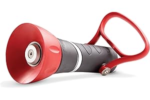 Gilmour Pro Twist Hose Nozzle, Fireman Hose Nozzle for Cleaning and Watering, Heavy Duty Garden Hose Nozzle with Adjustable Spray Pattern, Red
