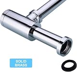 Keymark Brass Bottle Trap 1 1/4 Chrome P Trap 200mm Extension Tube view 6