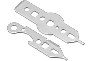 PATIKIL Dart Wrench Tool Kit, Set of 2 Multi-Purpose Dart Accessories for Aluminum Rod and Dart Head Tips, Silver Tone