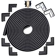 Roving Cove Slim-Fit Corner Edge Protector for Baby Proofing (Small 18ft Edge 8 Corners), Furniture Safety Bumper Guard, Soft NBR Rubber Foam, 3M Adhesive, Onyx Black