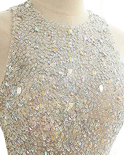 HEIMO Women's Sequins Keyhole Back Evening Ball Gown Beaded Prom Formal Dresses Long H095 2 Black