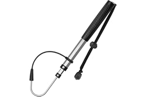 SAN LIKE Fishing Gaff Telescopic Aluminum/Fiberglass Pole with Nonslip Handle,Stainless Steel Hook with M8 Screw, Fish Gaff c