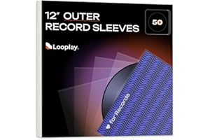 LOOPLAY Clear ProtectiveVinyl Record Outer Sleeve 12IN - LP - Durable & High Density Polypropylene, 3 Mil. Thick Great for Gatefold and Double LPs (50 Count)