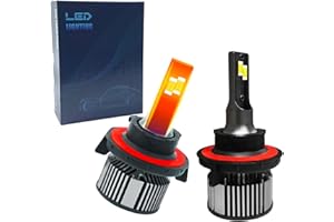 CZJCGD H13/9008 LED Bulbs, Fog Light Bulb and High Beam, Low Beam, 500% Ultra Bright 6500K Cool White Light Blubs, Plug-N-Play, 1:1 Size Halogen Replacement Bulbs, IP68 Waterproof, Pack of 2