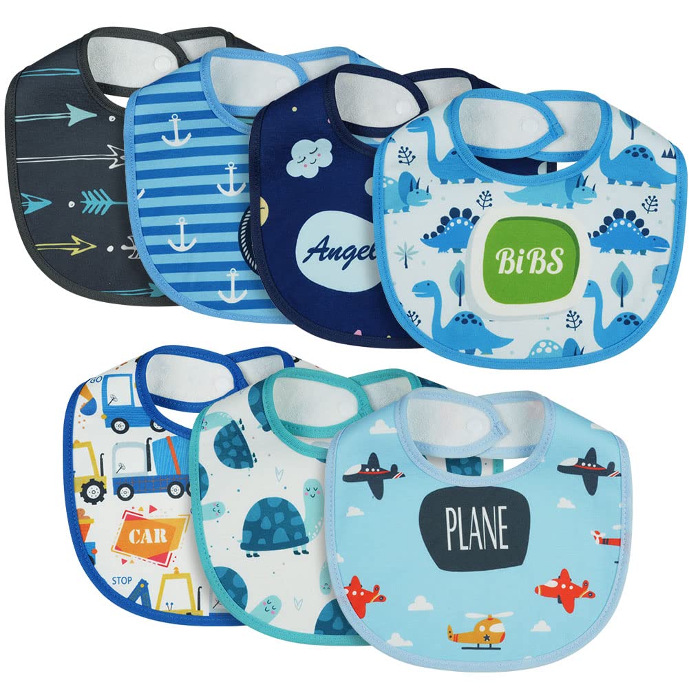 Vicloon Baby Bandana Dribble Bibs Drool Bibs, 7pcs Infant Bib Baby Teething Bib Soft and Absorbent, Babies Bandana Bib Set for Babies Boys and Girls Unisex bibs