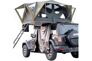 CTOSPOATO Rooftop Tent, Naturnest Andromeda Car Roof Top Tent Soft Cover Tents for Camping RTT Overlanding Tent with Telescopic Ladder for Van SUV Pickup Truck, 2-3 Person