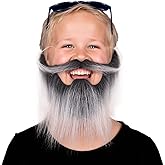Honcloud Realistic Fake Beard Easy to Wear Great for Outfits and Perfect for Halloween