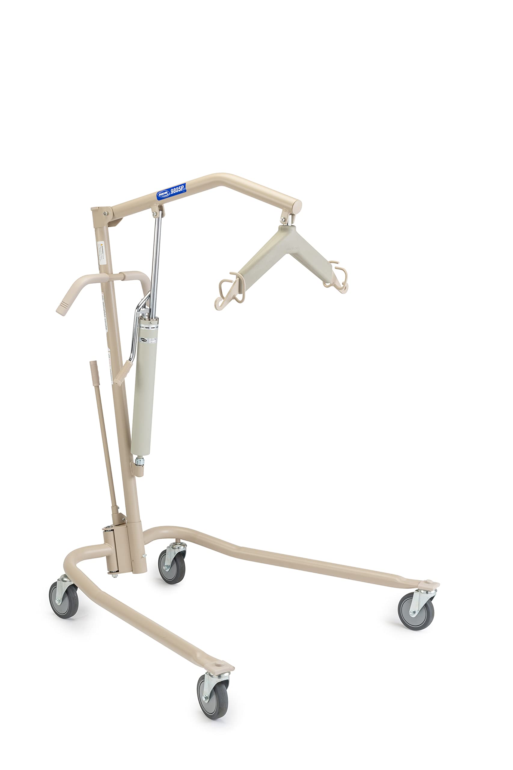 Photo 1 of Invacare Lightweight Hydraulic Patient Lift, White, 450 lb. Weight Capacity, 9805P, Beige
