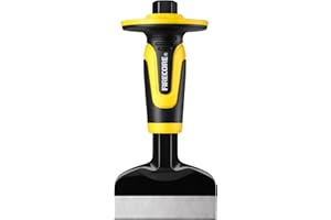 Rock Chisel, Firecore 4 Inch by 8 Inch Masonry Chisel with Hand Guard, Heavy Duty Flat Cold Chizel for Concrete Stone Brick R