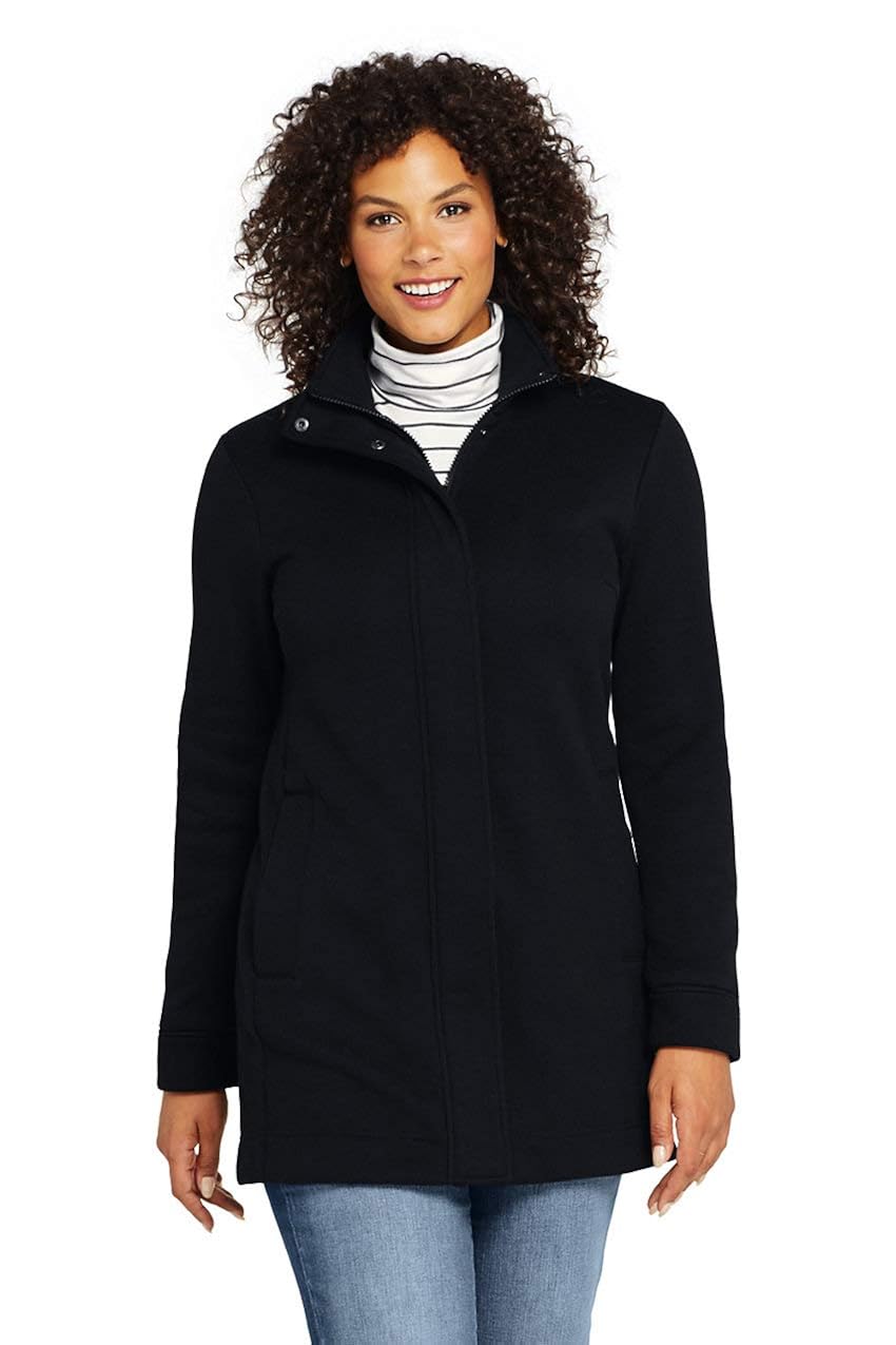 lands end sweater fleece jacket