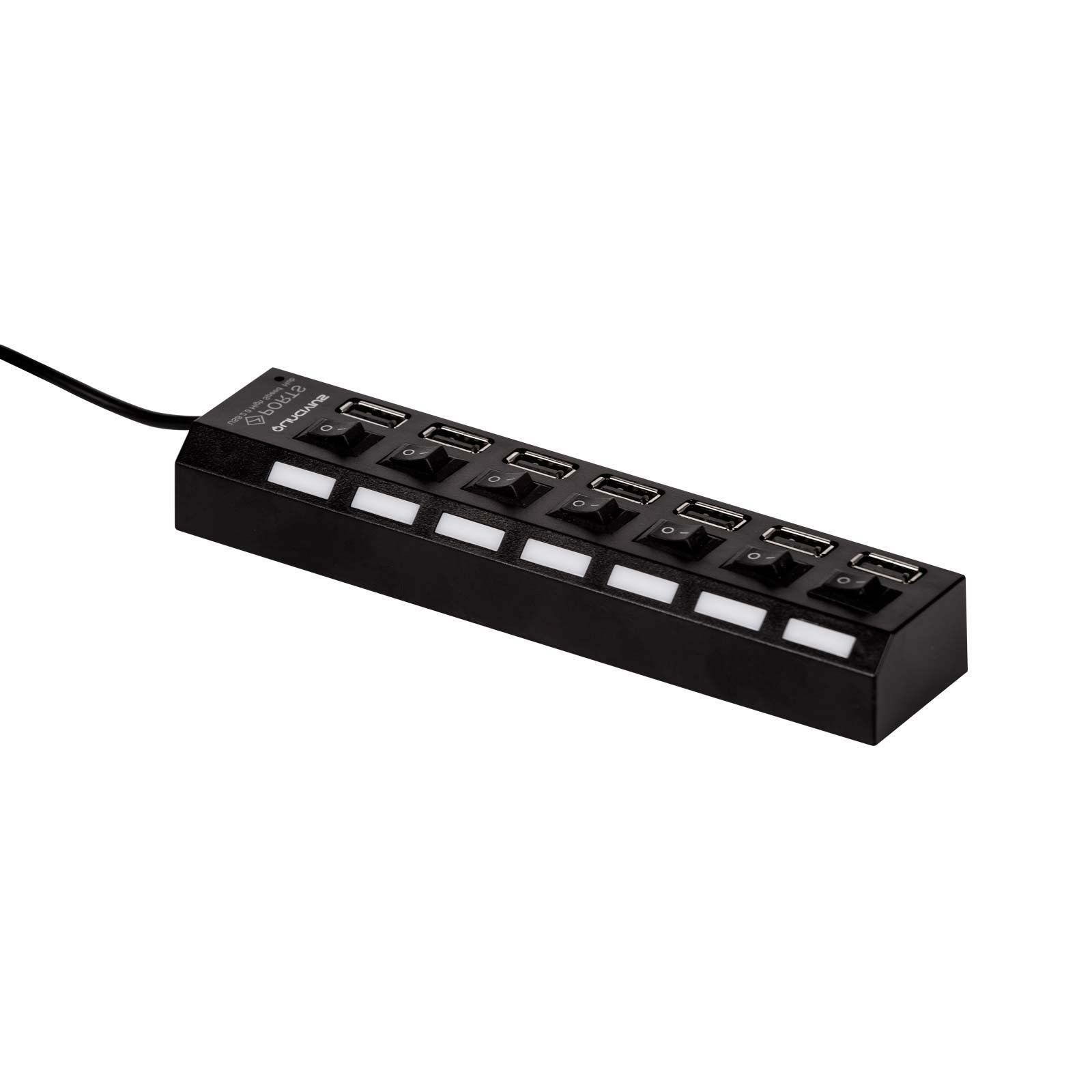 LINCIVIUS  USB Hub, Adaptateur hub USB avec 7 Ports USB, Mini Hub USB Coloris Noir, Original [Garantie à Vie]