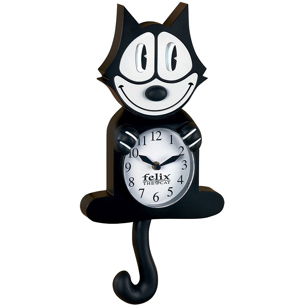 Authentic Cartoon Collectible Felix The Cat Wall Clock w/ Moving Eyes