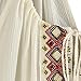 Lisingtool Blouse,Tasselled Drawstring Neck Embroidered Cami Top Tank Tops T Shirt (X-Large, Beige)