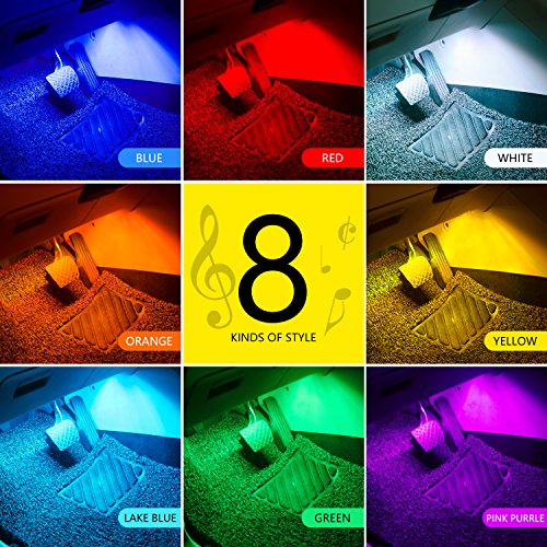 DITRIO 4x12LED interior lighting car light bar multicolour LED strip with remote control and car charger DC 10-15V - Thumbnail 2