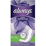 Always Dailies Xtra Protection Long Liners 40 ea (Pack of 2)