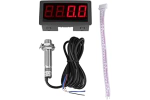 4 Digit LED Display Hall Effect Sensor Tachometer RPM Speed Meter DC8-24V 30mA Digital Lathe RPM NPN Inductive Proximity Swit