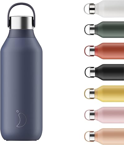 Chilly's Series 2 Bottle 500ml Whale Blue Stainless Steel Vacuum Insulated