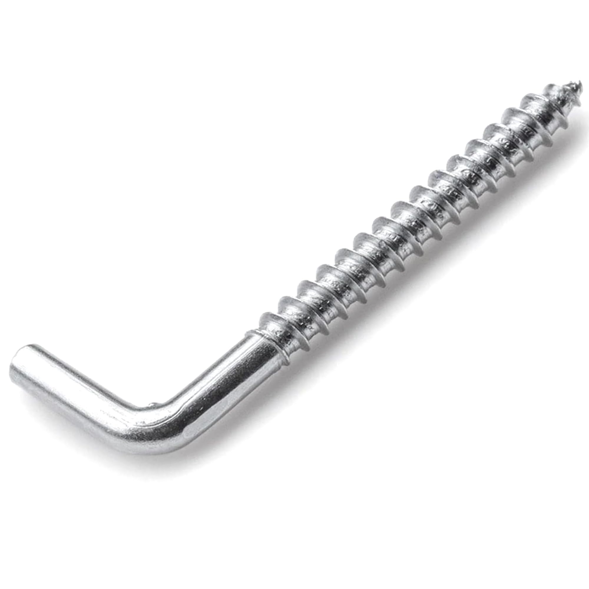 SS8® 45mm L Hooks Screw in (Pack of 8) Hook Heavy Duty Square Cup Metal Hanger Picture Hanging Dresser Outdoor