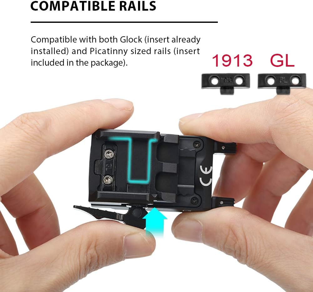OLIGHT PL-Mini 2 Valkyrie 600 Lumens Magnetic USB Rechargeable Compact Weaponlight with Adjustable Rail, High Performance CW LED Tactical Flashlight with Built-in Battery (Black): Sports & Outdoors