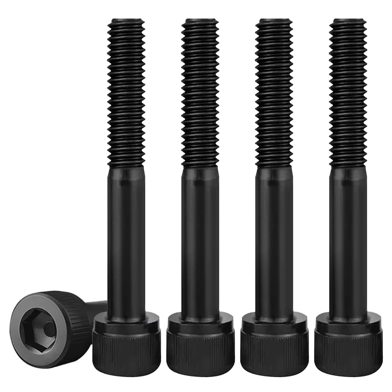 TOP-VIGOR 100Pcs Hexagon Socket Head Cap Screws, M3 x 30mm 12.9 Alloy Steel Replacement Machine Fastener Screws, Half Thread for Bicycle Motorcycle Repair, Professionals Landlords Repairmen, Black — image 1