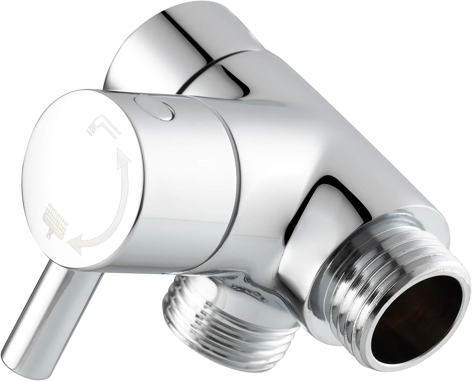 Tecmolog Shower Adaptor G1/2 Brass Diverter Valve for Hand Shower and Fixed Spray Head Chrome, G1/2 inch
