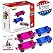 Magnetic Building Tiles 4 Piece Cars Set, Kids Magnet Toys Magnetic Blocks Wheel Bases for Kids Children