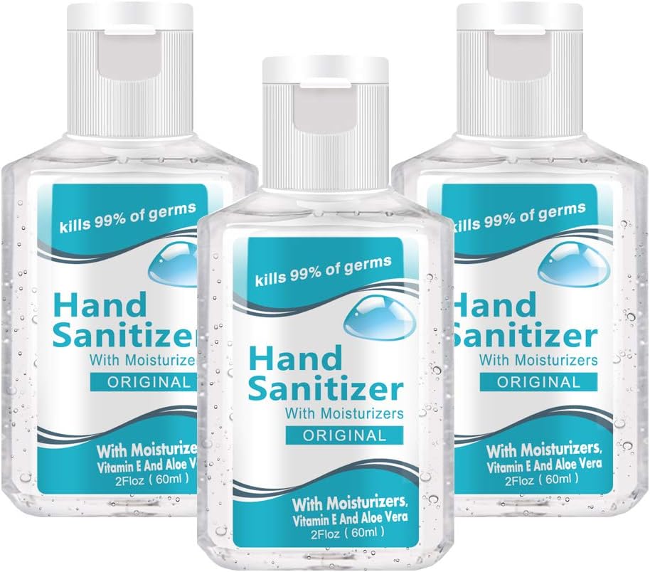 ROUSHUN 60ml 3PCS Hand Wash Gel Quick-Drying Water-Free Disposable for Home Office Traveling