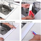 Zayejod 39Inch Silicone Shower Threshold Water Barrier White 2.5cm view 8