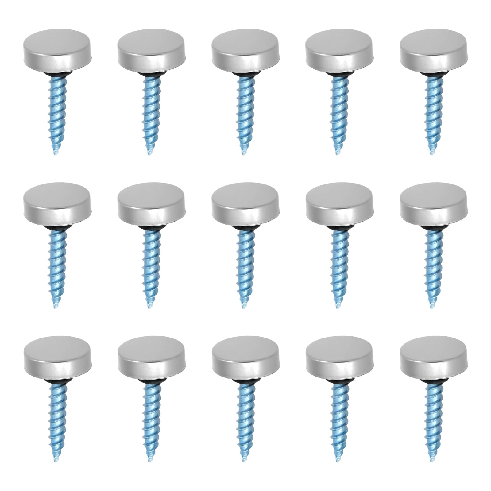 SG Store 80 Sets Mirror Screws 12mm Stainless Steel Cap Cover Nails for Mirrors Coffee Tables Wardrobes Glass Furniture Glass Signs