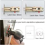 Qrity Stainless Steel Entrance Privacy Door Handle Lockset Key Locking 60/70mm view 7